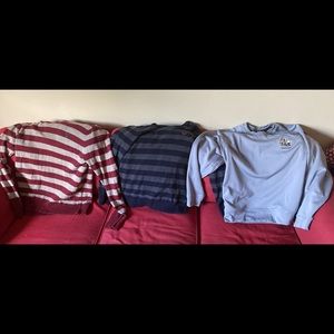 2 American eagle sweaters and 1 Russell